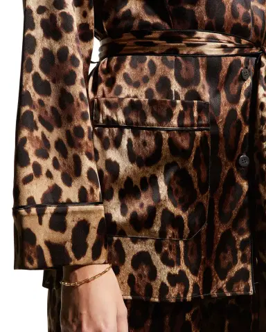 Dolce & Gabbana Belted Leopard-Print Pajama Shirt | Thumbnail 5 Dolce & Gabbana Belted Leopard-Print Pajama Shirt | Thumbnail 5