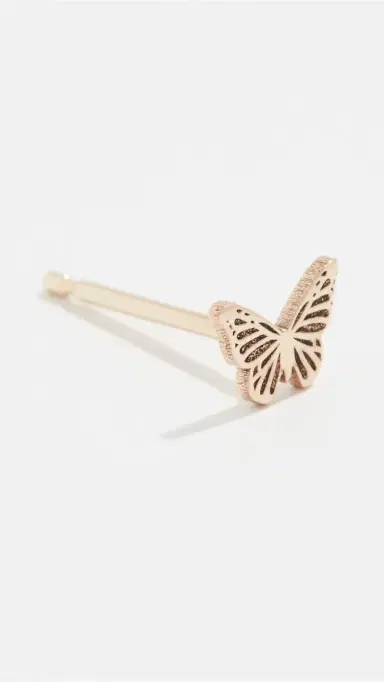 Zoë Chicco 14k Gold Itty Bitty Butterfly Single Stud Earring Yellow Gold One Size | Thumbnail 4 Zoë Chicco 14k Gold Itty Bitty Butterfly Single Stud Earring Yellow Gold One Size | Thumbnail 4