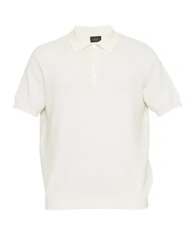 Brioni Men's Basketweave Stitch Polo Sweater | Thumbnail 1 Brioni Men's Basketweave Stitch Polo Sweater | Thumbnail 1