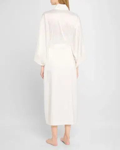 Natori Peony Glamour Lace-Trim Robe | Thumbnail 3 Natori Peony Glamour Lace-Trim Robe | Thumbnail 3