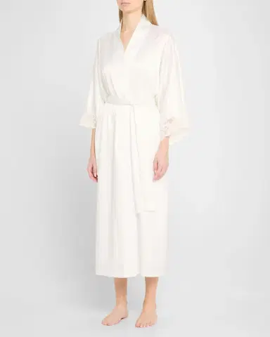 Natori Peony Glamour Lace-Trim Robe | Thumbnail 4 Natori Peony Glamour Lace-Trim Robe | Thumbnail 4