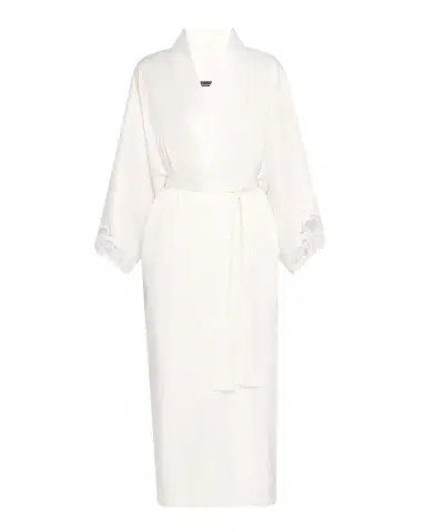 Natori Peony Glamour Lace-Trim Robe | Thumbnail 1 Natori Peony Glamour Lace-Trim Robe | Thumbnail 1