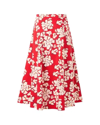 Akris punto Floral-Print Cotton Midi A-Line Skirt | Thumbnail 1 Akris punto Floral-Print Cotton Midi A-Line Skirt | Thumbnail 1
