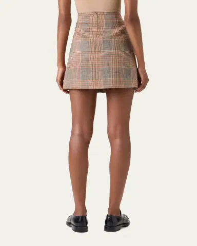 Akris punto Glen Check Pleated Mini Skirt | Thumbnail 2 Akris punto Glen Check Pleated Mini Skirt | Thumbnail 2