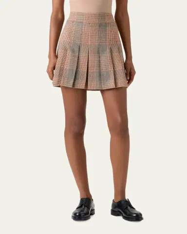 Akris punto Glen Check Pleated Mini Skirt | Thumbnail 3 Akris punto Glen Check Pleated Mini Skirt | Thumbnail 3