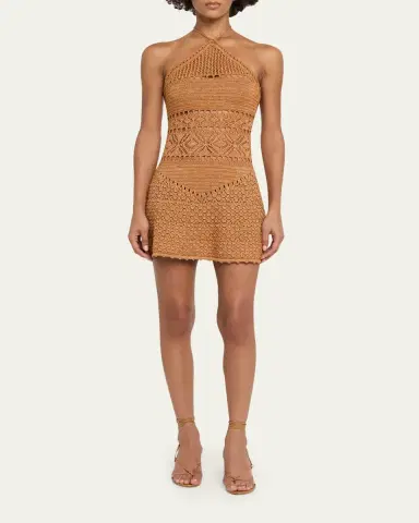 Retrofete Florentina Crochet Halter Dress | Thumbnail 2 Retrofete Florentina Crochet Halter Dress | Thumbnail 2