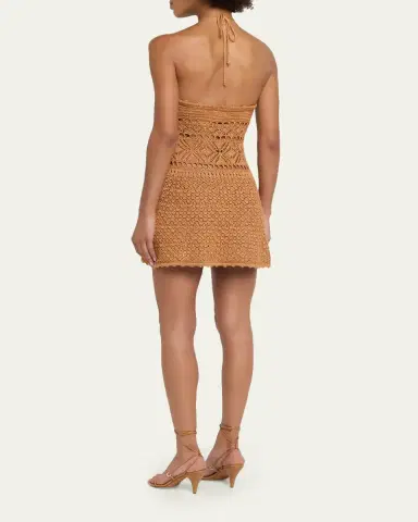 Retrofete Florentina Crochet Halter Dress | Thumbnail 3 Retrofete Florentina Crochet Halter Dress | Thumbnail 3