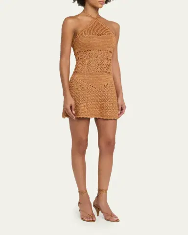 Retrofete Florentina Crochet Halter Dress | Thumbnail 4 Retrofete Florentina Crochet Halter Dress | Thumbnail 4