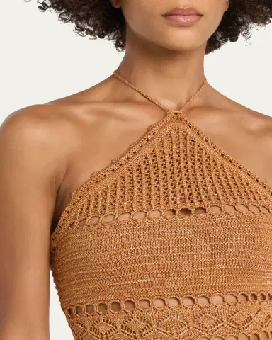 Retrofete Florentina Crochet Halter Dress | Thumbnail 5 Retrofete Florentina Crochet Halter Dress | Thumbnail 5