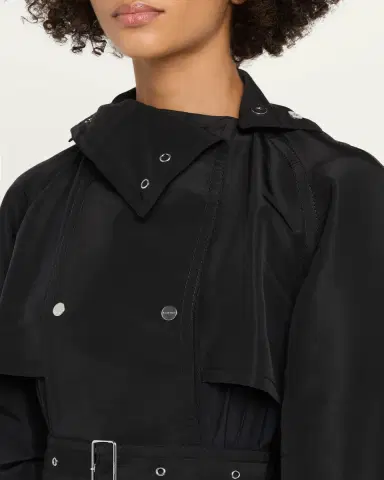 Lanvin Mixed-Media Belted Long Trench Coat | Thumbnail 5 Lanvin Mixed-Media Belted Long Trench Coat | Thumbnail 5