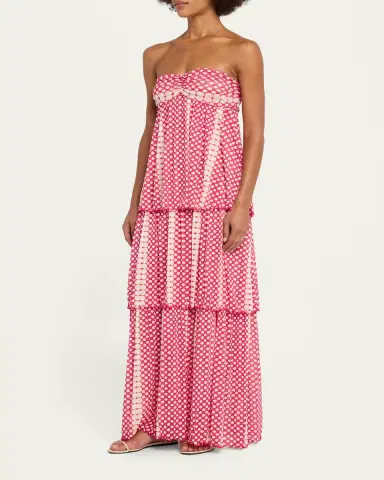 Diane von Furstenberg Joanne Tiered Polka Dot Maxi Dress | Thumbnail 4 Diane von Furstenberg Joanne Tiered Polka Dot Maxi Dress | Thumbnail 4