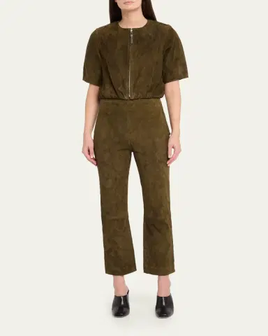 Simkhai Veda Cropped Vegan Suede Pants | Thumbnail 2 Simkhai Veda Cropped Vegan Suede Pants | Thumbnail 2