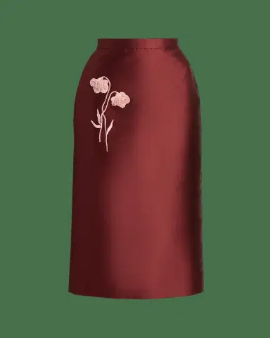 Erdem Embellished Flower Mikado Silk Midi Skirt | Thumbnail 2 Erdem Embellished Flower Mikado Silk Midi Skirt | Thumbnail 2