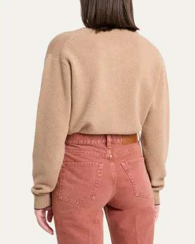 Chloé Wool-Cashmere Logo Heart Cardigan | Thumbnail 3 Chloé Wool-Cashmere Logo Heart Cardigan | Thumbnail 3