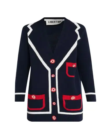 Libertine Cashmere Trompe L'oeil Cardigan | Thumbnail 1 Libertine Cashmere Trompe L'oeil Cardigan | Thumbnail 1
