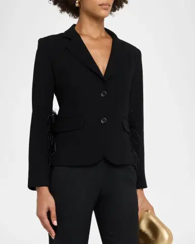 Libertine Feathered Single-Breasted Jacket | Thumbnail 4 Libertine Feathered Single-Breasted Jacket | Thumbnail 4
