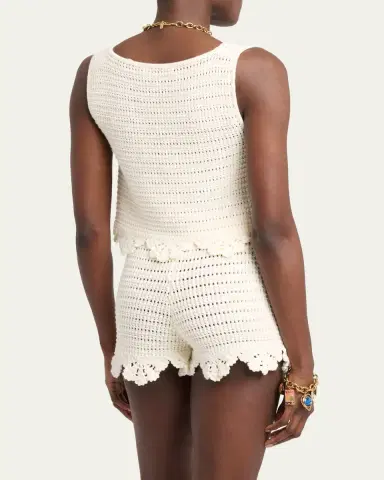 Chloé Organic Cotton Crochet Knit Top | Thumbnail 3 Chloé Organic Cotton Crochet Knit Top | Thumbnail 3