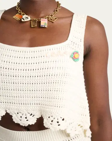 Chloé Organic Cotton Crochet Knit Top | Thumbnail 5 Chloé Organic Cotton Crochet Knit Top | Thumbnail 5