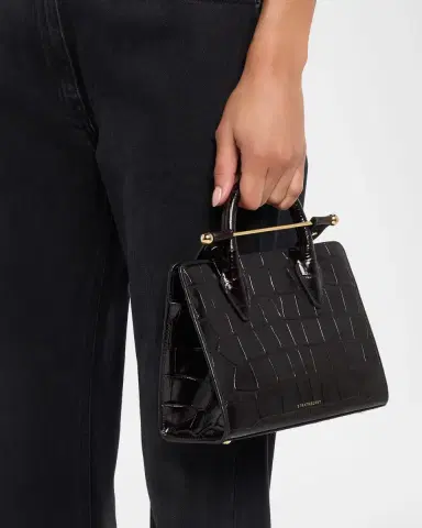 Strathberry Mini Croc-Embossed Leather Tote Bag | Thumbnail 2 Strathberry Mini Croc-Embossed Leather Tote Bag | Thumbnail 2