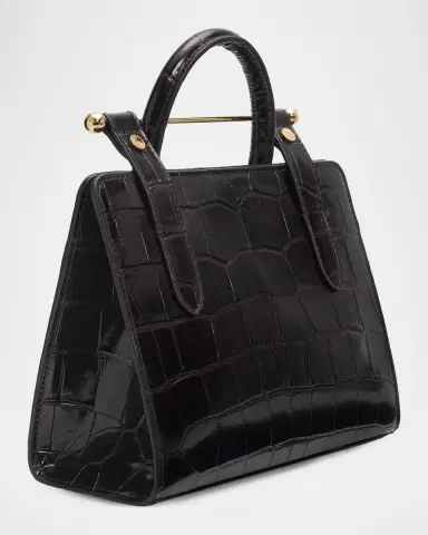 Strathberry Mini Croc-Embossed Leather Tote Bag | Thumbnail 3 Strathberry Mini Croc-Embossed Leather Tote Bag | Thumbnail 3