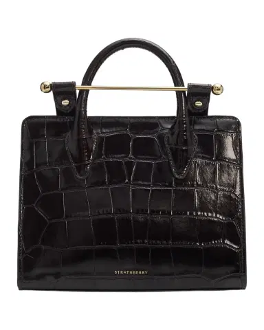 Strathberry Mini Croc-Embossed Leather Tote Bag | Thumbnail 1 Strathberry Mini Croc-Embossed Leather Tote Bag | Thumbnail 1