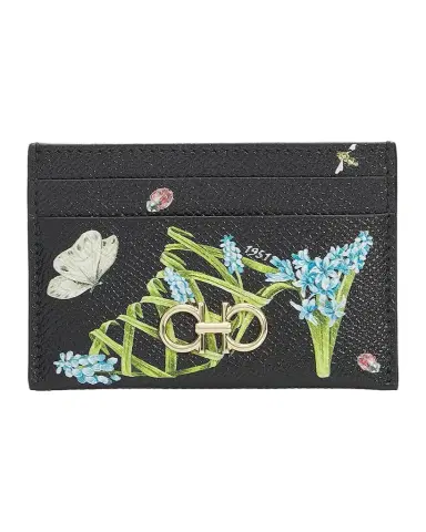 Ferragamo Gancini Eden Shoe Leather Card Case | Thumbnail 1 Ferragamo Gancini Eden Shoe Leather Card Case | Thumbnail 1