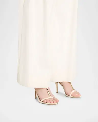Ferragamo 95mm Estea Leather T-Strap Sandals | Thumbnail 2 Ferragamo 95mm Estea Leather T-Strap Sandals | Thumbnail 2