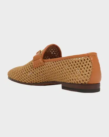 Valentino Garavani Men's V-Logo Raffia-Effect Loafers | Thumbnail 4 Valentino Garavani Men's V-Logo Raffia-Effect Loafers | Thumbnail 4