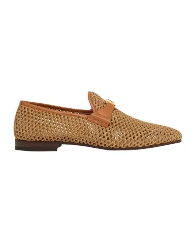 Valentino Garavani Men's V-Logo Raffia-Effect Loafers | Thumbnail 1 Valentino Garavani Men's V-Logo Raffia-Effect Loafers | Thumbnail 1