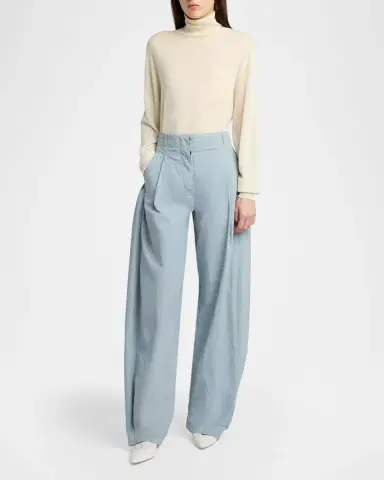 The Row Kolina High-Rise Pleated Barrel-Leg Pants | Thumbnail 2 The Row Kolina High-Rise Pleated Barrel-Leg Pants | Thumbnail 2