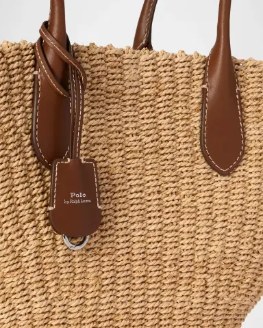 Polo Ralph Lauren Bellport Raffia Basket Tote Bag | Thumbnail 5 Polo Ralph Lauren Bellport Raffia Basket Tote Bag | Thumbnail 5