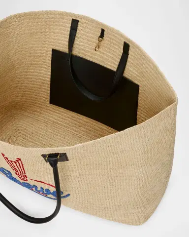 LOEWE Verano XL Embroidered Raffia Tote Bag | Thumbnail 5 LOEWE Verano XL Embroidered Raffia Tote Bag | Thumbnail 5