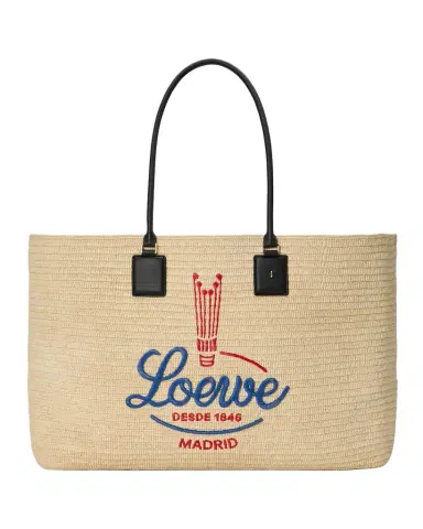 LOEWE Verano XL Embroidered Raffia Tote Bag | Thumbnail 1 LOEWE Verano XL Embroidered Raffia Tote Bag | Thumbnail 1