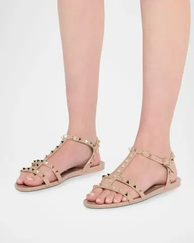 Valentino Garavani Summer Rockstud Jelly Flat Sandals | Thumbnail 2 Valentino Garavani Summer Rockstud Jelly Flat Sandals | Thumbnail 2