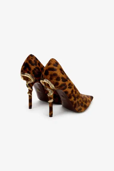 Roberto Cavalli Pumps Serpentine in Leather with Jaguar Print | Thumbnail 3 Roberto Cavalli Pumps Serpentine in Leather with Jaguar Print | Thumbnail 3