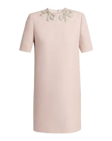 Valentino Garavani Embroidered Bow Short-Sleeve Mini Dress | Thumbnail 1 Valentino Garavani Embroidered Bow Short-Sleeve Mini Dress | Thumbnail 1
