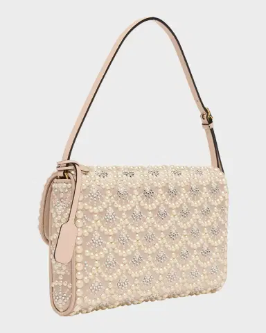 Valentino Garavani Devain Pearly-Embellished Satin Top-Handle Bag | Thumbnail 3 Valentino Garavani Devain Pearly-Embellished Satin Top-Handle Bag | Thumbnail 3
