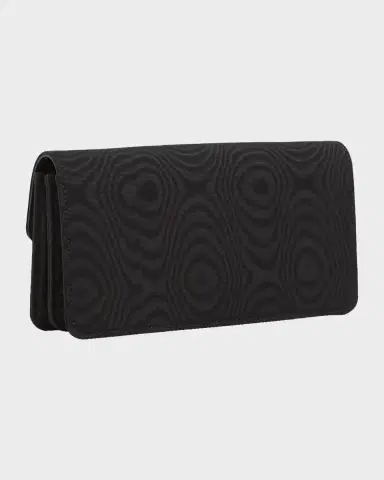 Valentino Garavani Crystal VLogo Moire Clutch Bag | Thumbnail 2 Valentino Garavani Crystal VLogo Moire Clutch Bag | Thumbnail 2