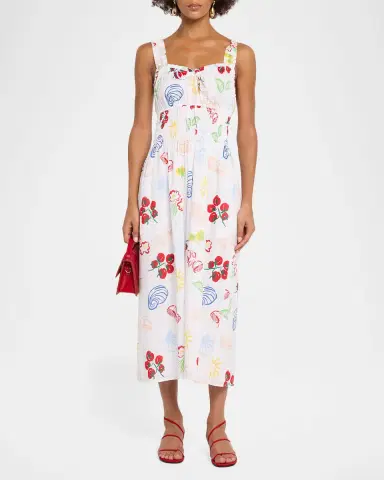 Rails Capri Printed Cotton Midi Dress | Thumbnail 2 Rails Capri Printed Cotton Midi Dress | Thumbnail 2