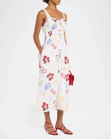 Rails Capri Printed Cotton Midi Dress | Thumbnail 4 Rails Capri Printed Cotton Midi Dress | Thumbnail 4