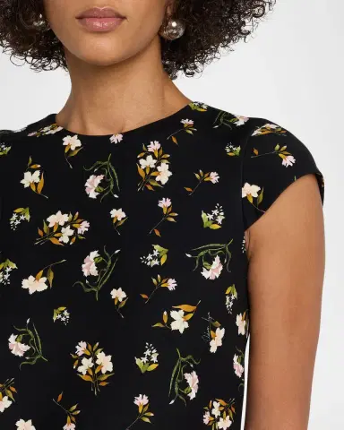 Adam Lippes Izzy Floral-Print Cap-Sleeve Mini Dress | Thumbnail 5 Adam Lippes Izzy Floral-Print Cap-Sleeve Mini Dress | Thumbnail 5