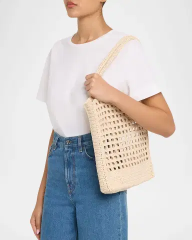 A.L.C. Ruby Crochet Raffia Tote Bag | Thumbnail 2 A.L.C. Ruby Crochet Raffia Tote Bag | Thumbnail 2