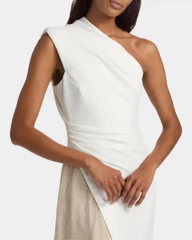 BLACK HALO Marigold Two-Tone One-Shoulder A-Line Gown | Thumbnail 5 BLACK HALO Marigold Two-Tone One-Shoulder A-Line Gown | Thumbnail 5