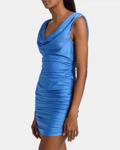BLACK HALO Evangeline Stretch Satin Draped Mini Dress | Thumbnail 7 BLACK HALO Evangeline Stretch Satin Draped Mini Dress | Thumbnail 7