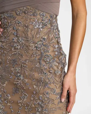 Mac Duggal Bead Embroidered Jersey & Mesh Mermaid Gown | Thumbnail 5 Mac Duggal Bead Embroidered Jersey & Mesh Mermaid Gown | Thumbnail 5
