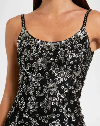 Mac Duggal Floral-Embellished Column Gown | Thumbnail 4 Mac Duggal Floral-Embellished Column Gown | Thumbnail 4
