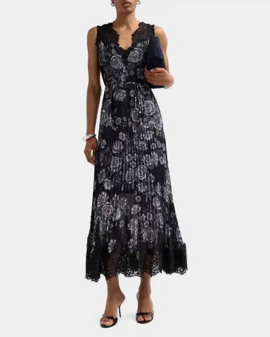Kobi Halperin Liora Floral Tie-Waist Midi Dress | Thumbnail 2 Kobi Halperin Liora Floral Tie-Waist Midi Dress | Thumbnail 2