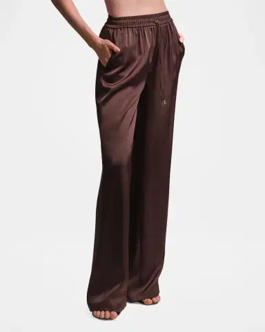 BCBGMAXAZRIA Amara Wide-Leg Charmeuse Pants | Thumbnail 3 BCBGMAXAZRIA Amara Wide-Leg Charmeuse Pants | Thumbnail 3