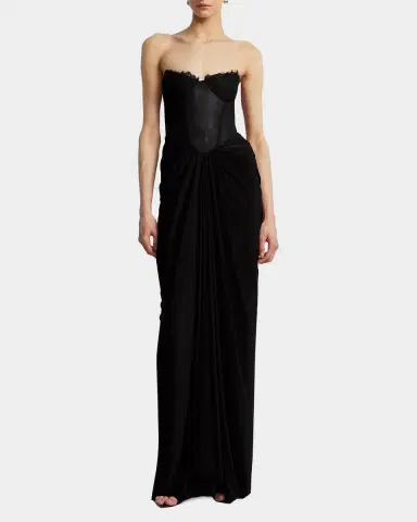BCBGMAXAZRIA Strapless Lace & Jersey Gown | Thumbnail 2 BCBGMAXAZRIA Strapless Lace & Jersey Gown | Thumbnail 2