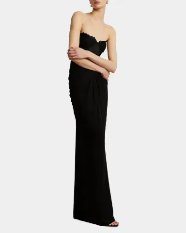 BCBGMAXAZRIA Strapless Lace & Jersey Gown | Thumbnail 5 BCBGMAXAZRIA Strapless Lace & Jersey Gown | Thumbnail 5
